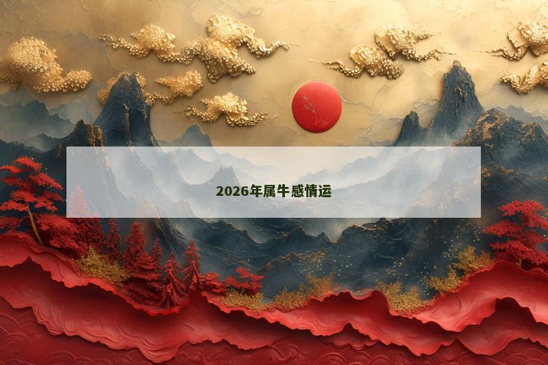 2026年属牛感情运