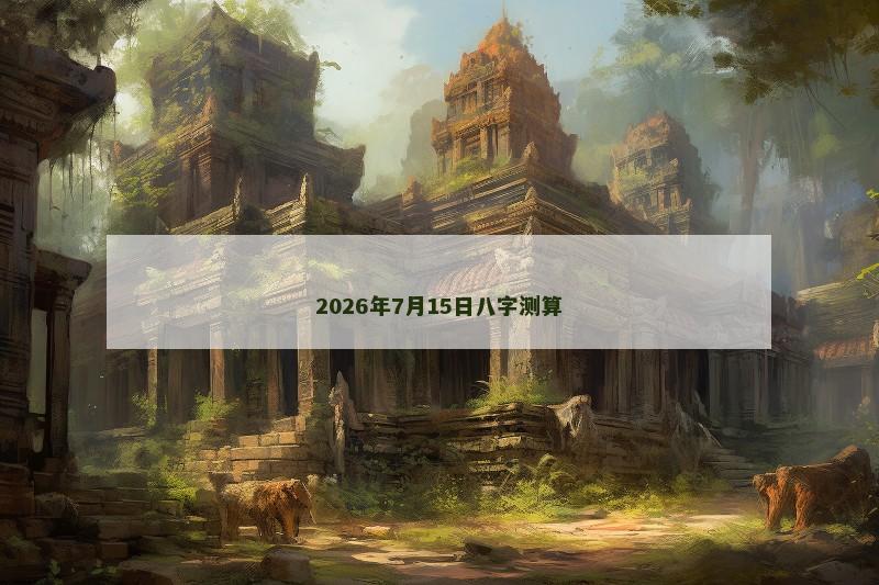 2026年7月15日八字测算