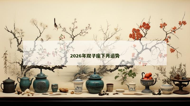 2026年双子座下月运势