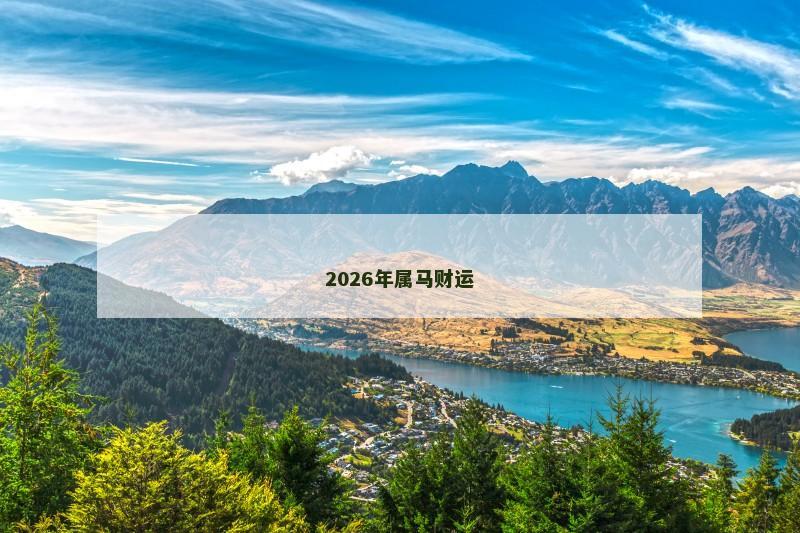 2026年属马财运