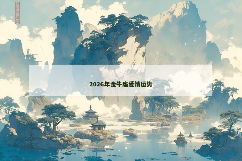 2026年金牛座爱情运势