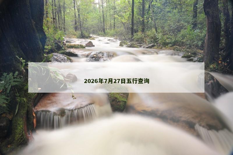 2026年7月27日五行查询