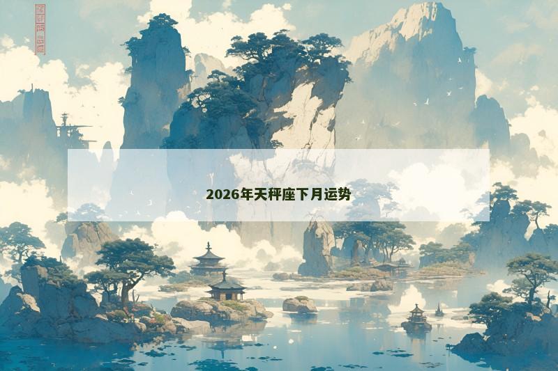 2026年天秤座下月运势