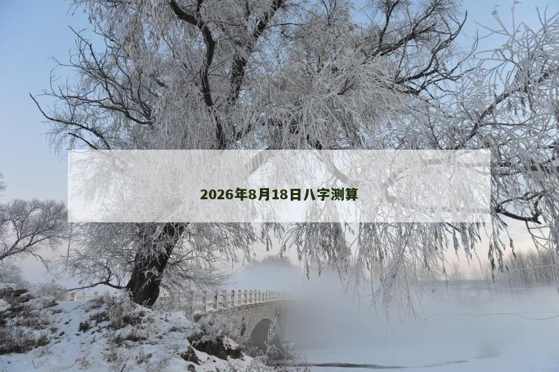 2026年8月18日八字测算