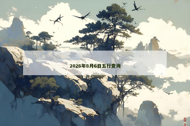 2026年8月6日五行查询