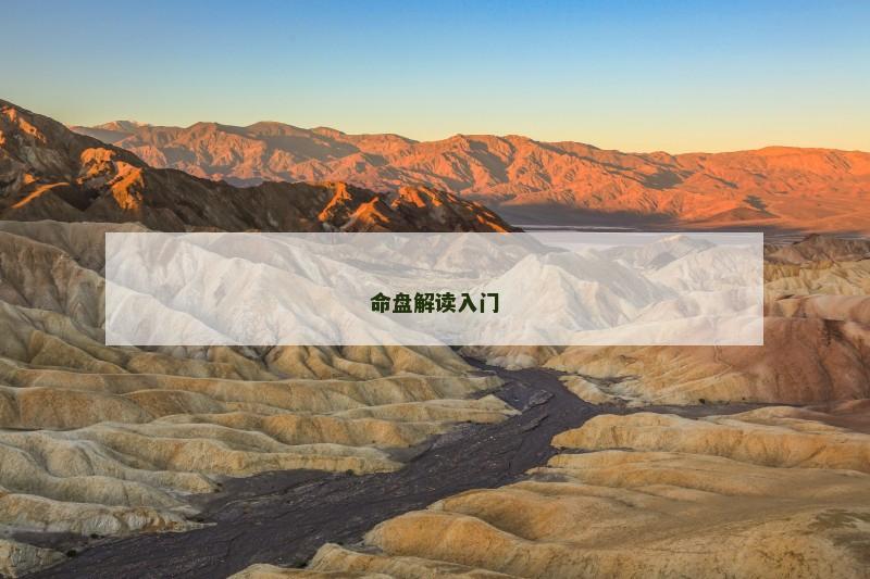 命盘解读入门
