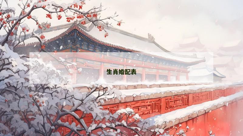 生肖婚配表
